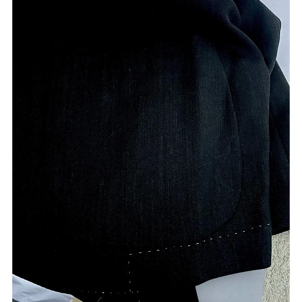 Bartorelli Napoli Blazer Men's 58 R Dark Charcoal Gray 100% Wool Sports Jacket